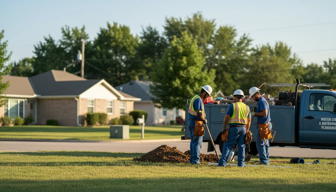 Residential water line and bathroom plumbing service in Irvington, NJ